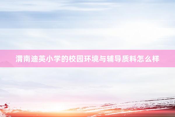 渭南迪英小学的校园环境与辅导质料怎么样